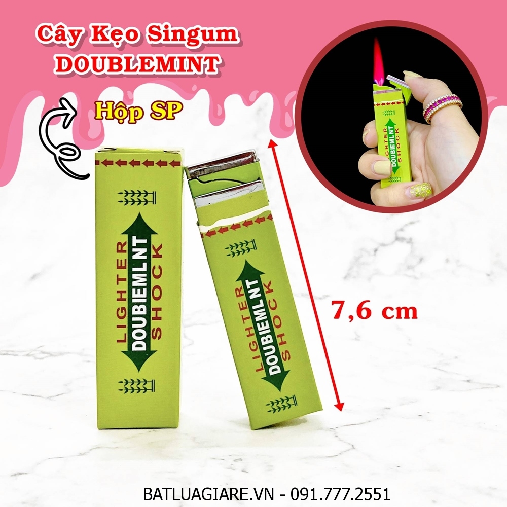 BẬT LỬA KHÈ HÌNH CÂY KẸO SINGUM DOUBLEMINT (FULLBOX) - (XÀI GAS)