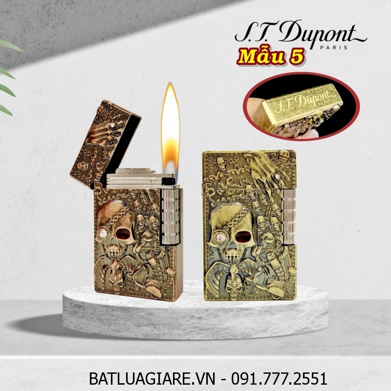 BẬT LỬA DUPONT HÌNH ĐẦU LÂU M-5 (S.T. DUPONT) - (XÀI GAS)