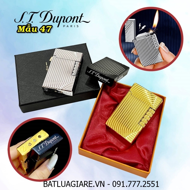 BẬT LỬA DUPONT DẬP NỔI M-47 (S.T. DUPONT) (CÓ HỘP) - (XÀI GAS)