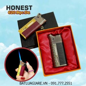 BẬT LỬA KHÈ HONEST 620 BỌC DA (CÓ HỘP) - (XÀI GAS)