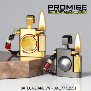 BẬT LỬA XĂNG ĐÁ PROMISE PR216 VÒNG XOAY MINI - (XÀI XĂNG)