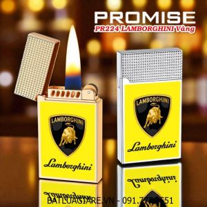 BẬT LỬA XĂNG ĐÁ PROMISE PR224 LOGO SIÊU XE LAMBORGHINI VÀNG - (XÀI XĂNG)