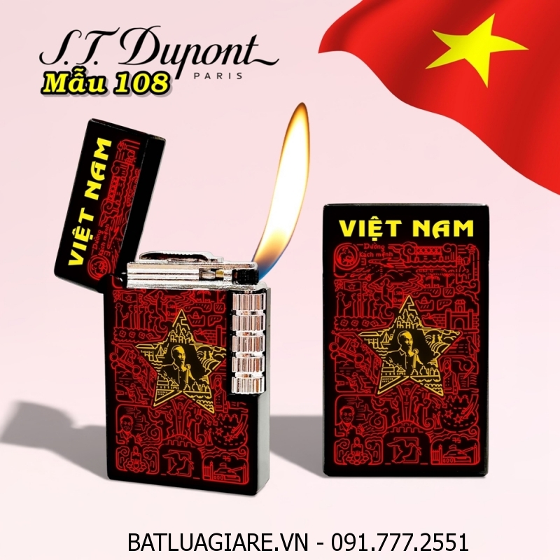 BẬT LỬA DUPONT HÌNH VIỆT NAM - MÊ CUNG SỬ VIỆT M-108 (S.T. DUPONT) - (XÀI GAS)