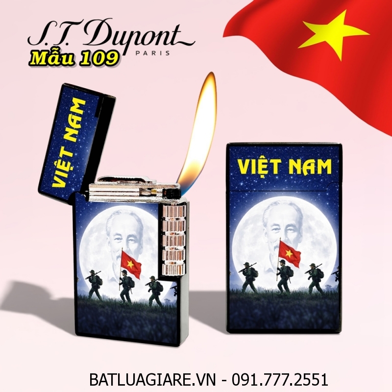 BẬT LỬA DUPONT HÌNH VIỆT NAM - HÀNH QUÂN DƯỚI ÁNH TRĂNG BÁC M-109 (S.T. DUPONT) - (XÀI GAS)