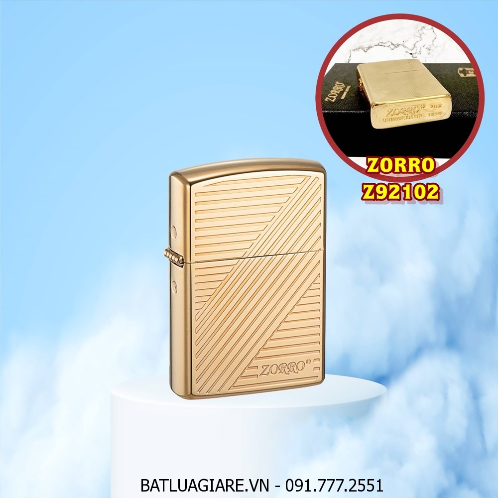 BẬT LỬA ZIPPO ZORRO KẺ SỌC LỚN Z92102 (FULLBOX) - (XÀI XĂNG)