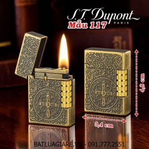BẬT LỬA DUPONT NHẬT HÌNH CÂY THÁNH GIÁ TRỪ TÀ CONSTANTINE M-117 (DUPONT LÙN) - (XÀI XĂNG)
