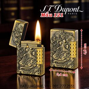 BẬT LỬA DUPONT NHẬT HÌNH CÔ GÁI CƯỠI RỒNG M-121 (DUPONT LÙN) - (XÀI XĂNG)