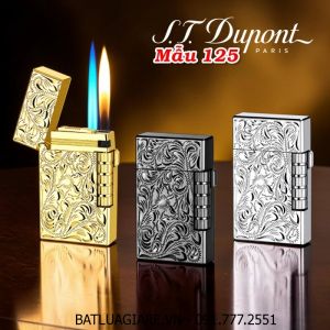 BẬT LỬA DUPONT 2 CHẾ ĐỘ LỬA HOA VĂN DẬP NỔI M-125 (S.T. DUPONT) - (XÀI GAS)