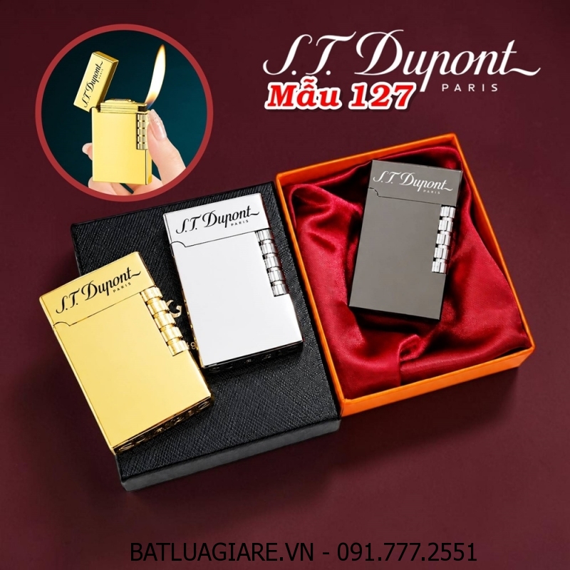 BẬT LỬA DUPONT TRƠN BÓNG M-127 (S.T. DUPONT) (CÓ HỘP) - (XÀI GAS)