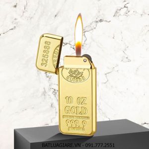 BẬT LỬA HÌNH THỎI VÀNG 9999 - (XÀI GAS)