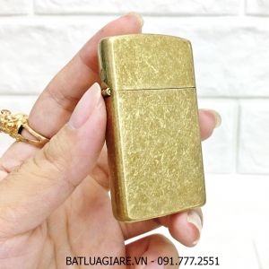 BẬT LỬA ZIPPO SLIM ZORRO VÀNG CỔ (FULL BOX) - (XÀI XĂNG)