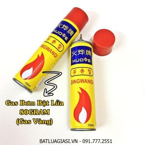 GAS BƠM BẬT LỬA 80GAM (GAS VÀNG)