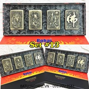 BỘ 4 BÂT LỬA ZIPPO HÌNH NỔI - (XÀI XĂNG) SET #13