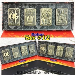 BỘ 4 BÂT LỬA ZIPPO HÌNH NỔI - (XÀI XĂNG) SET #12