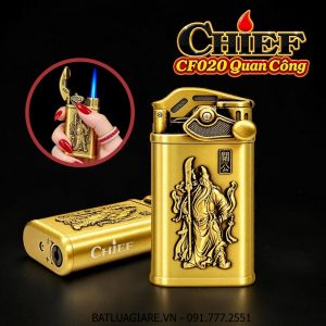 BẬT LỬA KHÈ CHIEF CF020A BÚNG TAY ĐÁNH LỬA HÌNH QUAN CÔNG - (XÀI GAS)